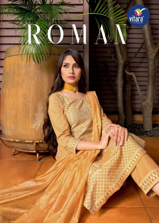 Vitara Roman Kurti with Dupatta Bottom Cotton Catalog 4 Pcs 1 510x714 - Vitara Roman Kurti with Dupatta Bottom Cotton Catalog 4 Pcs