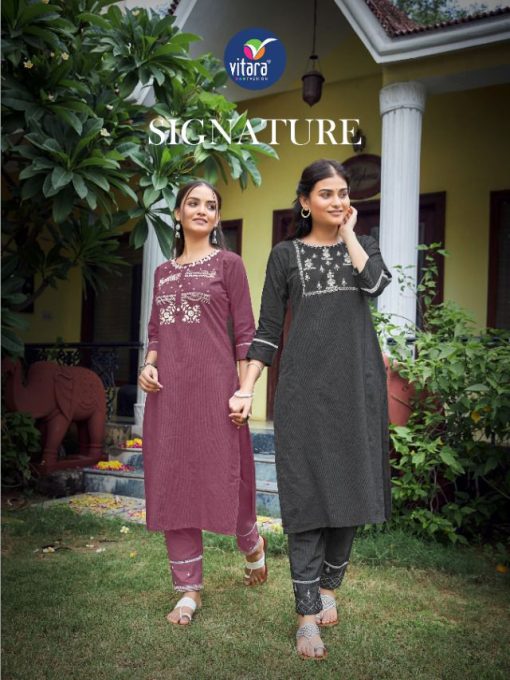 Vitara Signature Kurti with Pant Wholesale Catalog 4 Pcs 1 510x680 - Vitara Signature Kurti with Pant Wholesale Catalog 4 Pcs