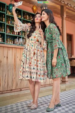 Blue Hills Charming Vol 3 Georgette Kurti Catalog 9 Pcs