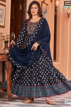 Blue Hills Glamour Vol 20 Rayon Kurti with Dupatta Catalog 8 Pcs