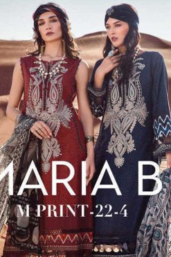 Deepsy Maria B M Print 22 Vol 4 Cotton Chiffon Salwar Suit Catalog 8 Pcs