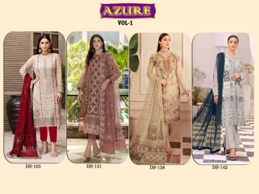 Dinsaa Azure Vol 1 Georgette Salwar Suit Catalog 4 Pcs 5 510x383 - Dinsaa Azure Vol 1 Georgette Salwar Suit Catalog 4 Pcs