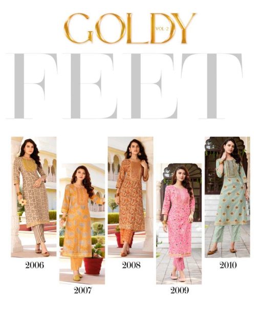 Diya Trends Goldy Vol 2 by Kajal Style Kurti with Pant Chanderi Catalog 10 Pcs 20 510x646 - Diya Trends Goldy Vol 2 by Kajal Style Kurti with Pant Chanderi Catalog 10 Pcs