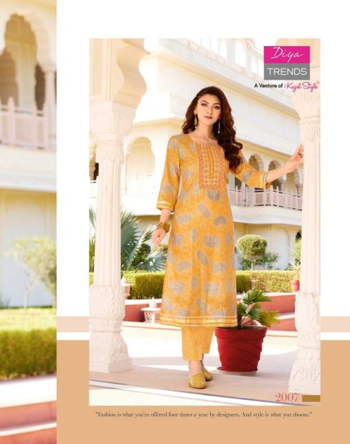 Diya Trends Goldy Vol 2 by Kajal Style Kurti with Pant Chanderi Catalog 10 Pcs 8 510x646 - Diya Trends Goldy Vol 2 by Kajal Style Kurti with Pant Chanderi Catalog 10 Pcs