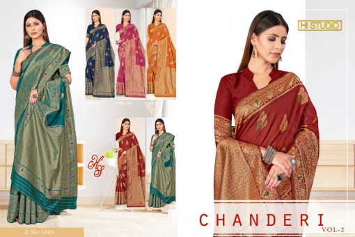 Hi Studio Chanderi Vol 2 Cotton Silk Saree Sari Catalog 5 Pcs 1 510x340 - Hi Studio Chanderi Vol 2 Cotton Silk Saree Sari Catalog 5 Pcs