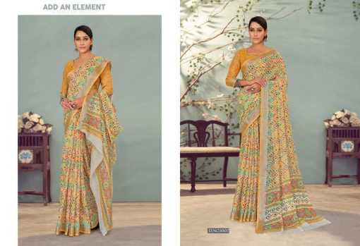 Hi Studio Lotus Series 1 Linen Saree Sari Catalog 8 Pcs 7 510x349 - Hi Studio Lotus Series 1 Linen Saree Sari Catalog 8 Pcs