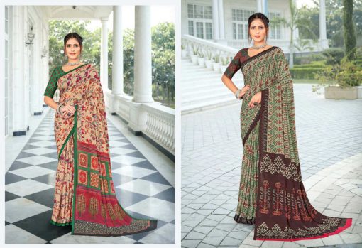 Hi Studio Nazakat Series 1 Georgette Saree Sari Catalog 8 Pcs 5 510x349 - Hi Studio Nazakat Series 1 Georgette Saree Sari Catalog 8 Pcs