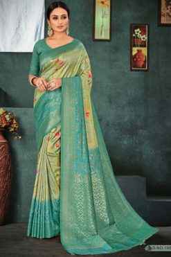Hi Studio Tusser Silk Series 1 Banarasi Saree Sari Catalog 8 Pcs