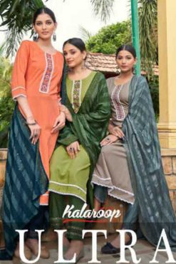 Kalaroop Ultra by Kajree Kurti with Dupatta Bottom Rayon Catalog 6 Pcs