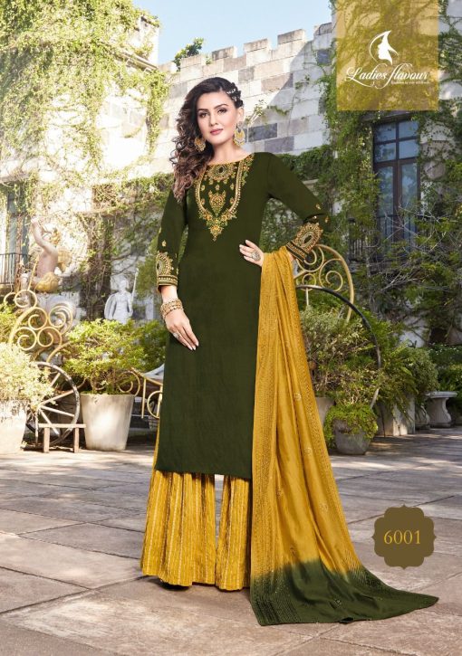 Ladies Flavour Ruhana Vol 5 Kurti with Bottom Dupatta Viscose Chanderi Catalog 6 Pcs 3 510x725 - Ladies Flavour Ruhana Vol 5 Kurti with Bottom Dupatta Viscose Chanderi Catalog 6 Pcs