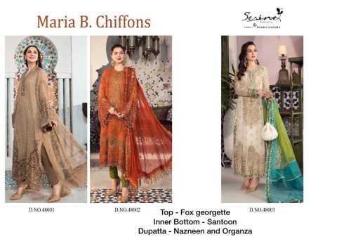 Serene Maria B Chiffons Georgette Salwar Suit Catalog 3 Pcs 8 510x340 - Serene Maria B Chiffons Georgette Salwar Suit Catalog 3 Pcs