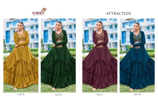 Vamika Attraction Lehenga Choli with Koti Georgette Catalog 4 Pcs 7 510x360 - Vamika Attraction Lehenga Choli with Koti Georgette Catalog 4 Pcs