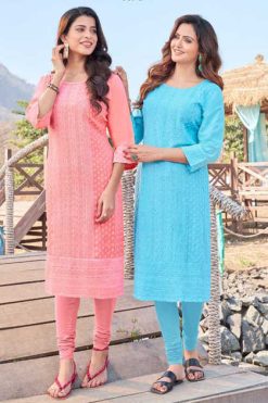 Wanna Bariki Vol 3 Rayon Kurti Catalog 5 Pcs