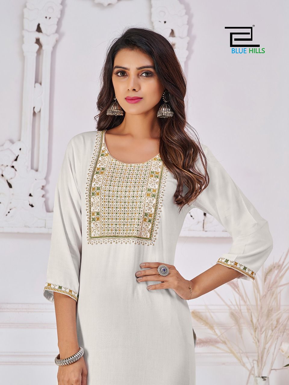 Blue Hills College Girl 1 Embroidery Wholesale Kurti Collection - The  Ethnic World