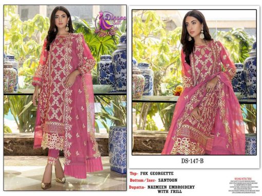 Dinsaa Ds 147 Georgette Salwar Suit Catalog 4 Pcs 1 510x383 - Dinsaa Ds 147 Georgette Salwar Suit Catalog 4 Pcs