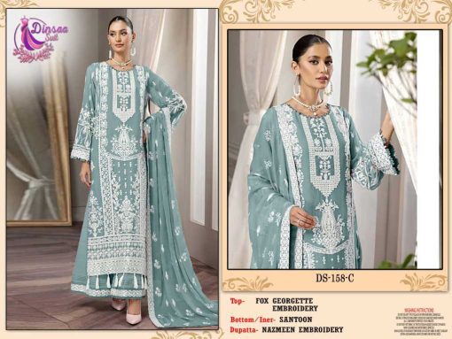Dinsaa Ds 158 Georgette Salwar Suit Catalog 4 Pcs 1 1 510x383 - Dinsaa Ds 158 Georgette Salwar Suit Catalog 4 Pcs