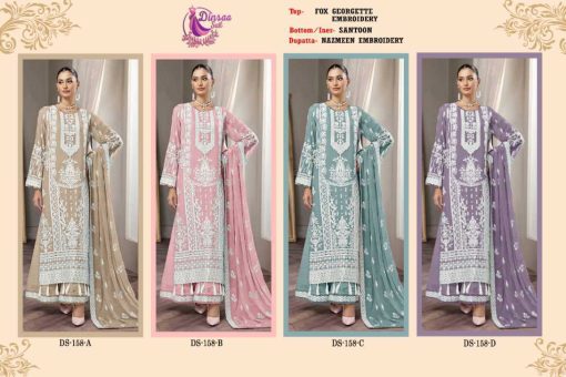 Dinsaa Ds 158 Georgette Salwar Suit Catalog 4 Pcs 5 1 510x340 - Dinsaa Ds 158 Georgette Salwar Suit Catalog 4 Pcs