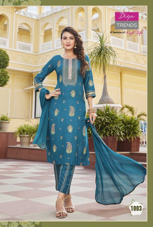 Diya Trends Zubeda Vol 1 by Kajal Style Rayon Kurti with Dupatta Bottom Catalog 10 Pcs 7 1 510x757 - Diya Trends Zubeda Vol 1 by Kajal Style Rayon Kurti with Dupatta Bottom Catalog 10 Pcs