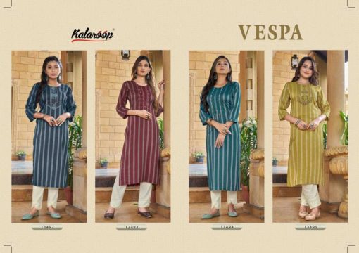 Kalaroop Vespa by Kajree Rayon Kurti Catalog 4 Pcs 8 510x360 - Kalaroop Vespa by Kajree Rayon Kurti Catalog 4 Pcs