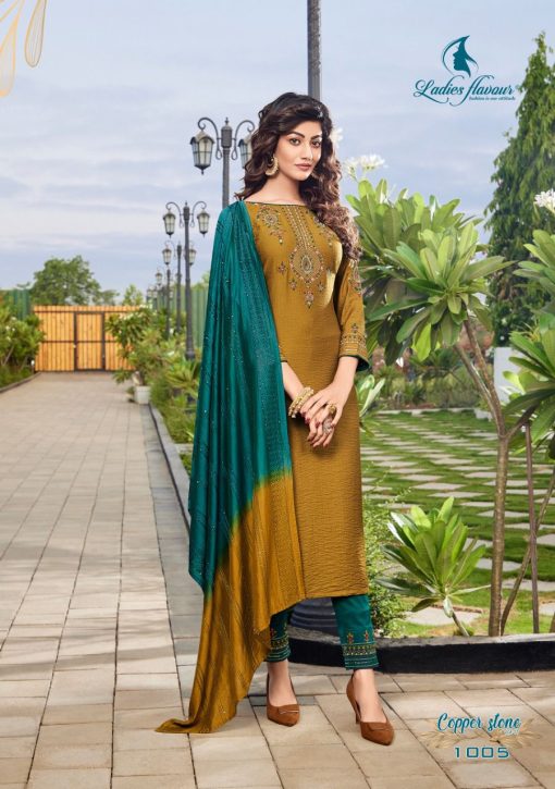 Ladies Flavour Copper Stone Vol 11 Kurti with Bottom Dupatta Cotton Viscose Catalog 6 Pcs 12 510x725 - Ladies Flavour Copper Stone Vol 11 Kurti with Bottom Dupatta Cotton Viscose Catalog 6 Pcs