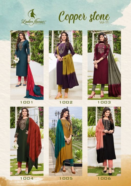 Ladies Flavour Copper Stone Vol 11 Kurti with Bottom Dupatta Cotton Viscose Catalog 6 Pcs 15 510x725 - Ladies Flavour Copper Stone Vol 11 Kurti with Bottom Dupatta Cotton Viscose Catalog 6 Pcs