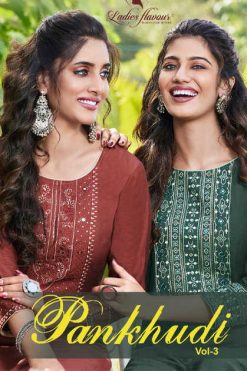 Ladies Flavour Pankhudi Vol 3 Viscose Kurti Catalog 6 Pcs