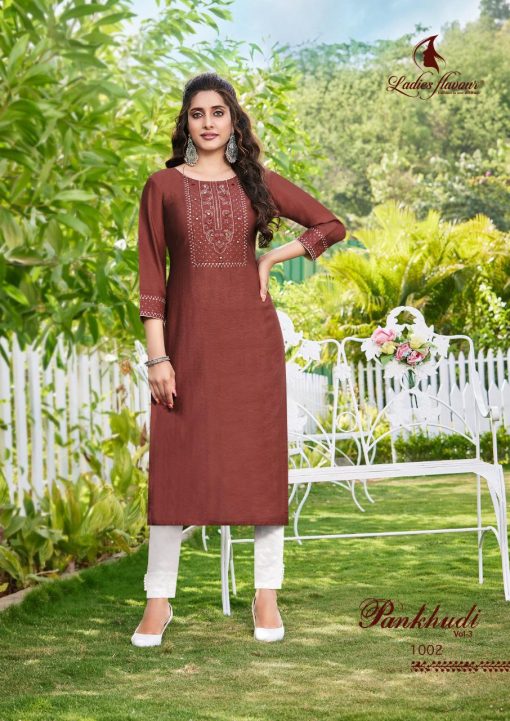 Ladies Flavour Pankhudi Vol 3 Viscose Kurti Catalog 6 Pcs 5 510x721 - Ladies Flavour Pankhudi Vol 3 Viscose Kurti Catalog 6 Pcs