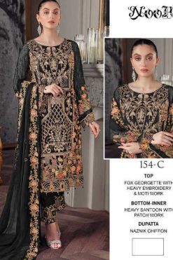 Noor DN 154 Georgette Salwar Suit Catalog 4 Pcs 247x371 - Surat Fabrics