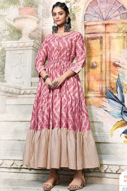 Anarkali Ankle Gown, Middi Style Dress, Rayon Kurtis, Indian Gown, Printed  Gown | eBay