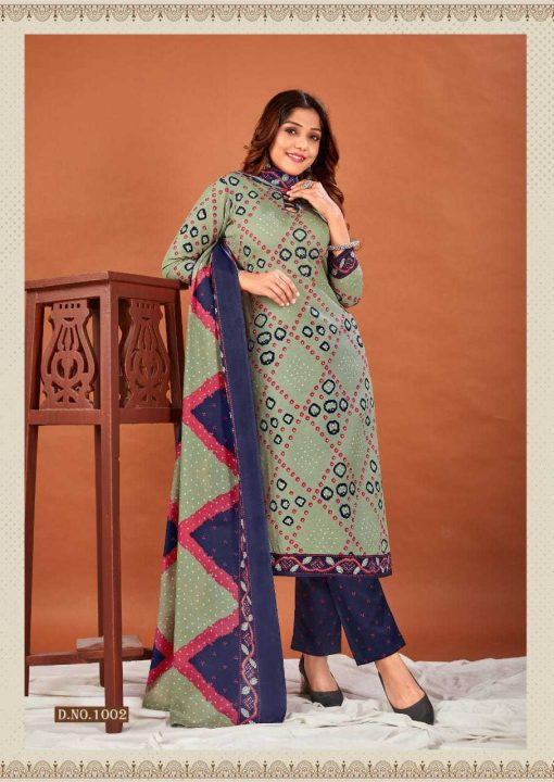 SKT Bandhej Cotton Salwar Suit Catalog 12 Pcs 7 1 510x720 - SKT Bandhej Cotton Salwar Suit Catalog 12 Pcs