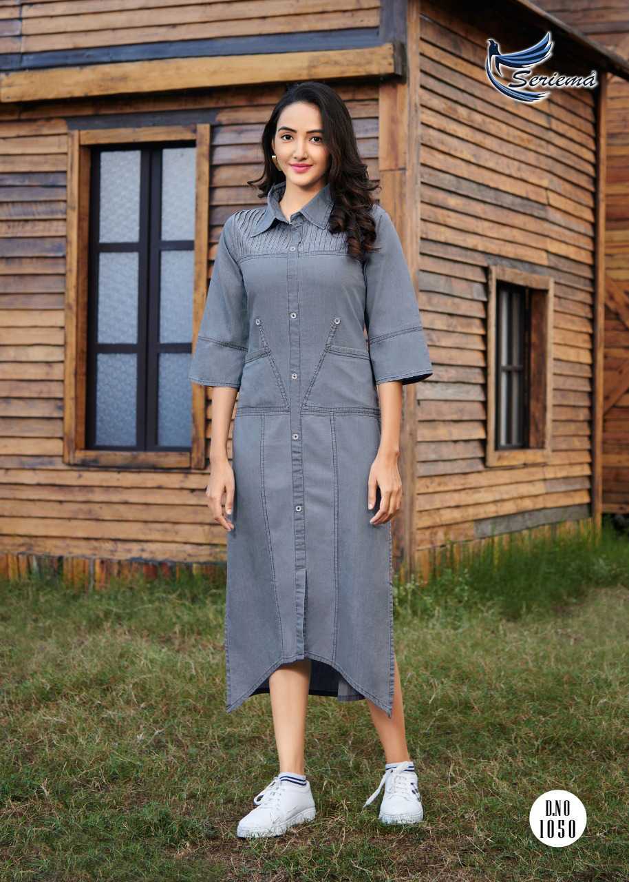 Dark grey Rayon Kurti UK - KTI1059