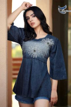 Seriema Wonder Vol 2 Denim Kurti Catalog 8 Pcs