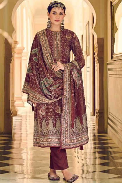 Womens Traditional Designer Pashmina Suit at Rs.1399/Piece in asansol offer  by Hind Textiles