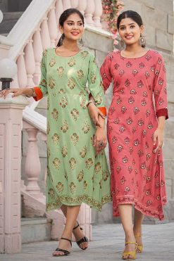 Blue Hills Grapes Vol 1 Rayon Kurti Catalog 8 Pcs