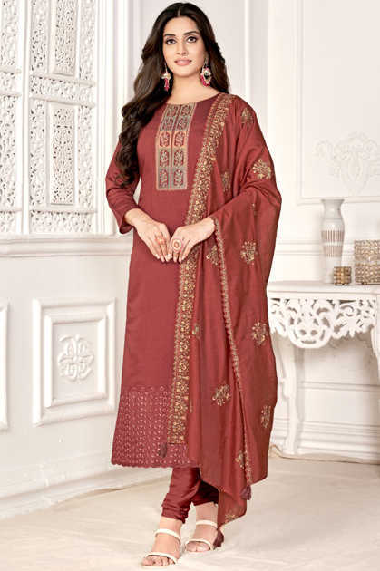 Silk salwar kameez designs on sale catalogue