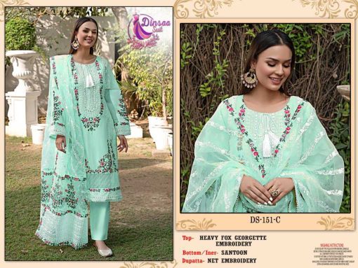 Dinsaa DS 151 Georgette Salwar Suit Catalog 4 Pcs 2 510x383 - Dinsaa DS 151 Georgette Salwar Suit Catalog 4 Pcs