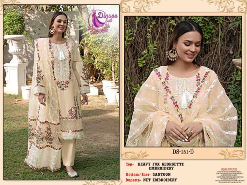 Dinsaa DS 151 Georgette Salwar Suit Catalog 4 Pcs 3 510x383 - Dinsaa DS 151 Georgette Salwar Suit Catalog 4 Pcs