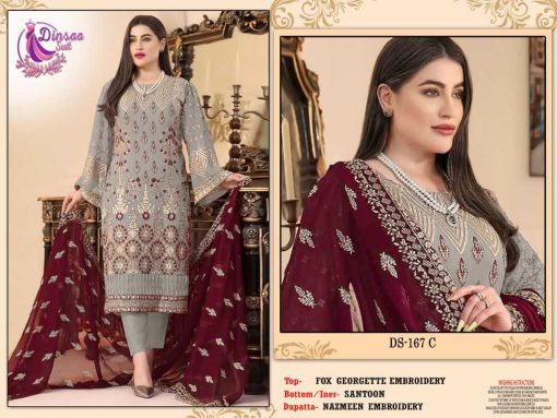 Dinsaa DS 167 Georgette Salwar Suit Catalog 4 Pcs 2 510x383 - Dinsaa DS 167 Georgette Salwar Suit Catalog 4 Pcs