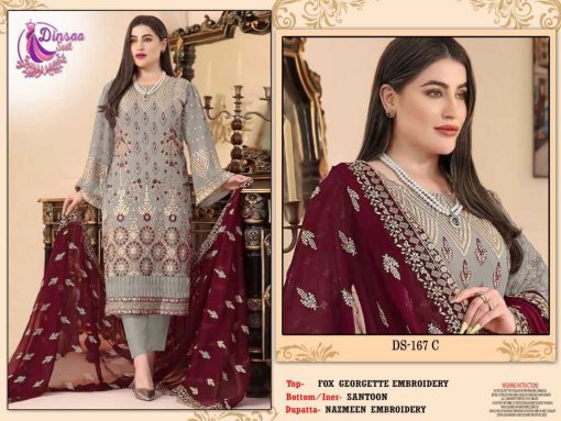 Dinsaa DS 167 Georgette Salwar Suit Catalog 4 Pcs 2 510x383 - Dinsaa DS 167 Georgette Salwar Suit Catalog 4 Pcs