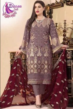 Dinsaa DS 167 Georgette Salwar Suit Catalog 4 Pcs