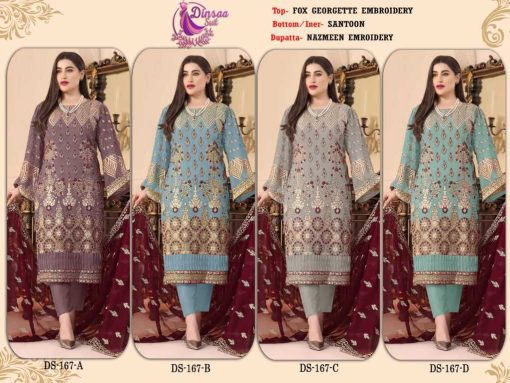 Dinsaa DS 167 Georgette Salwar Suit Catalog 4 Pcs 5 510x383 - Dinsaa DS 167 Georgette Salwar Suit Catalog 4 Pcs