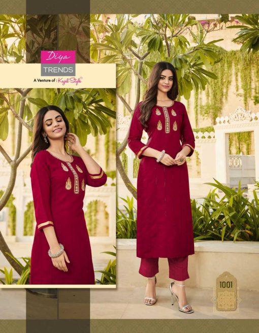 Diya Trends Mintra Vol 1 by Kajal Style Rayon Kurti with Pant Catalog 12 Pcs 2 510x655 - Diya Trends Mintra Vol 1 by Kajal Style Rayon Kurti with Pant Catalog 12 Pcs