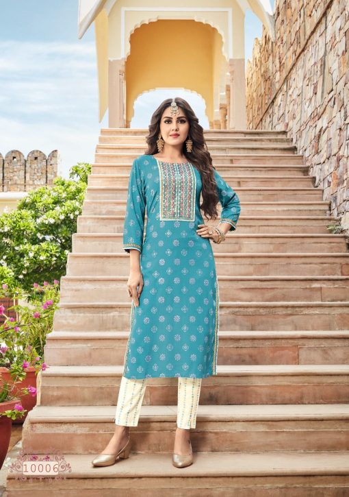 Kajal Style Fashion Label Vol 10 Rayon Kurti with Palazzo Sharara Pant Catalog 10 Pcs 13 510x725 - Kajal Style Fashion Label Vol 10 Rayon Kurti with Palazzo Sharara Pant Catalog 10 Pcs