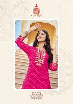 Discharge Rayon Kurti And Palazzo With Dupatta For Women  Shopaholics