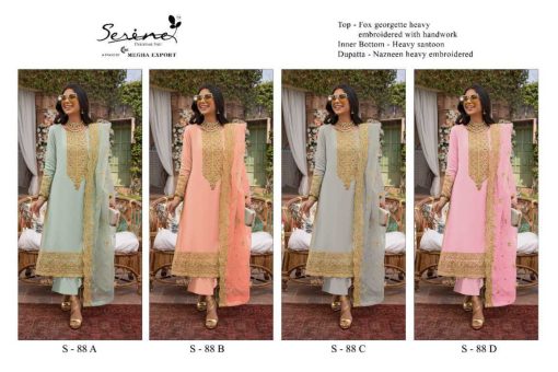 Serene S 88 Georgette Salwar Suit Catalog 4 Pcs 9 510x340 - Serene S 88 Georgette Salwar Suit Catalog 4 Pcs