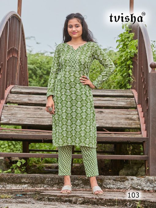 Tvisha Raashee Kurti with Pant Cotton Catalog 8 Pcs 2 510x680 - Tvisha Raashee Kurti with Pant Cotton Catalog 8 Pcs