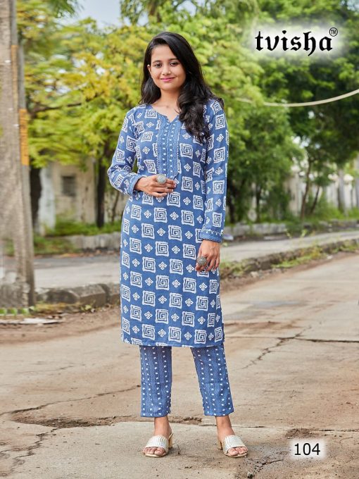 Tvisha Raashee Kurti with Pant Cotton Catalog 8 Pcs 5 510x680 - Tvisha Raashee Kurti with Pant Cotton Catalog 8 Pcs