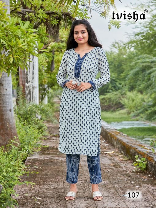 Tvisha Raashee Kurti with Pant Cotton Catalog 8 Pcs 6 510x680 - Tvisha Raashee Kurti with Pant Cotton Catalog 8 Pcs