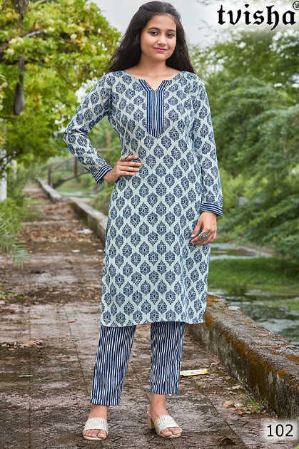 Beautiful Cotton Lurex Nayra Cut Style Kurti - Pant Dupatta Set!! – Royskart