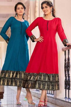 Blue Hills Bliss Rayon Kurti Catalog 6 Pcs